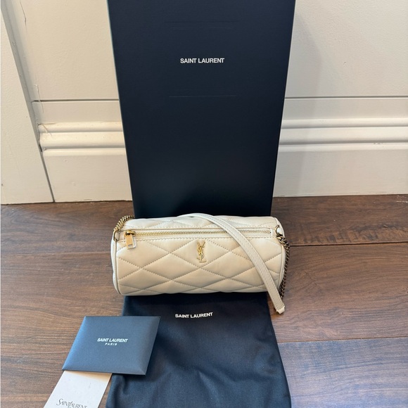 Saint Laurent Cream Quilted Tube Sade bag - Picture 1 of 16